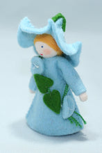 Morning Glory Fairy (2.5" miniature standing felt doll, flower hat)