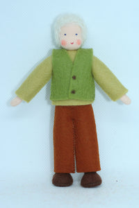Grandfather Doll (5" miniature bendable felt doll)