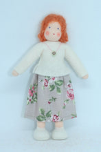 Mother Doll (4.5" miniature bendable felt doll, ginger, fair skin)