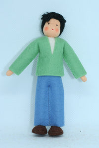 Father Doll (5" handmade bendable felt doll)