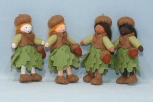 Acorn Friends (handmade bendable doll set) - Eco Flower Fairies LLC - Waldorf Doll Shop - Handmade by Ambrosius