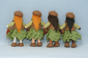 Acorn Friends (handmade bendable doll set) - Eco Flower Fairies LLC - Waldorf Doll Shop - Handmade by Ambrosius