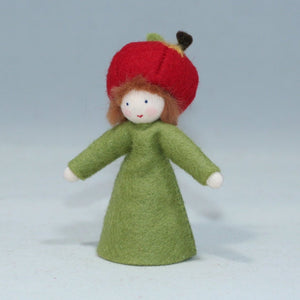 Apple Fairy (handmade decorative felt doll) - Eco Flower Fairies LLC - Waldorf Doll Shop - Handmade by Ambrosius