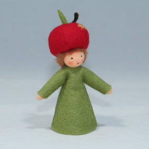 Apple Fairy (handmade decorative felt doll) - Eco Flower Fairies LLC - Waldorf Doll Shop - Handmade by Ambrosius