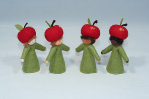 Apple Fairy (handmade decorative felt doll) - Eco Flower Fairies LLC - Waldorf Doll Shop - Handmade by Ambrosius