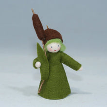 Cattail Fairy (handmade decorative felt doll) - Eco Flower Fairies LLC - Waldorf Doll Shop - Handmade by Ambrosius