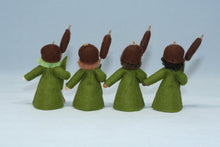 Cattail Fairy (handmade decorative felt doll) - Eco Flower Fairies LLC - Waldorf Doll Shop - Handmade by Ambrosius