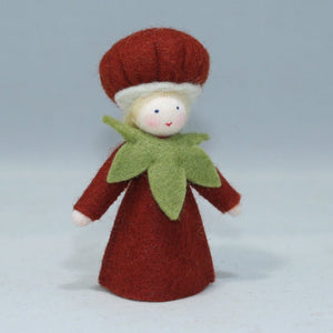 Chestnut Mother and Baby (handmade decorative felt doll) - Eco Flower Fairies LLC - Waldorf Doll Shop - Handmade by Ambrosius