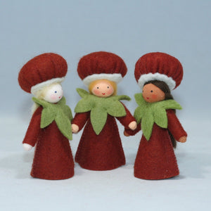 Chestnut Mother and Baby (handmade decorative felt doll) - Eco Flower Fairies LLC - Waldorf Doll Shop - Handmade by Ambrosius