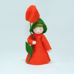 Chinese Lantern Fairy (handmade decorative felt doll) - Eco Flower Fairies LLC - Waldorf Doll Shop - Handmade by Ambrosius