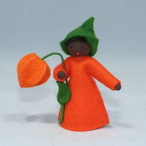 Chinese Lantern Fairy (handmade decorative felt doll) - Eco Flower Fairies LLC - Waldorf Doll Shop - Handmade by Ambrosius