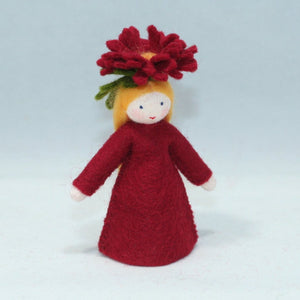 Chrysanthemum Fairy (handmade decorative felt doll) - Eco Flower Fairies LLC - Waldorf Doll Shop - Handmade by Ambrosius