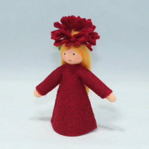 Chrysanthemum Fairy (handmade decorative felt doll) - Eco Flower Fairies LLC - Waldorf Doll Shop - Handmade by Ambrosius