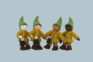 Forest Gnome Family (handmade bendable doll set) - Eco Flower Fairies LLC - Waldorf Doll Shop - Handmade by Ambrosius