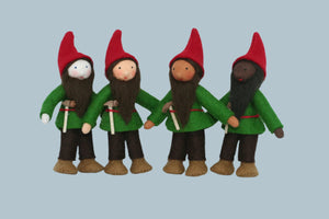 Forest Gnome Family (handmade bendable doll set) - Eco Flower Fairies LLC - Waldorf Doll Shop - Handmade by Ambrosius