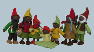 Forest Gnome Family (handmade bendable doll set) - Eco Flower Fairies LLC - Waldorf Doll Shop - Handmade by Ambrosius