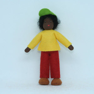 Boy Doll (4" handmade bendable felt doll)