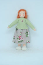 Mother Doll (4.5" miniature bendable felt doll, ginger, fair skin)