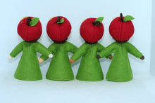 Apple Fairy (2.5" and 3.3" handmade decorative felt doll)