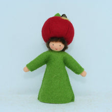 Apple Fairy (2.5" and 3.3" handmade decorative felt doll)