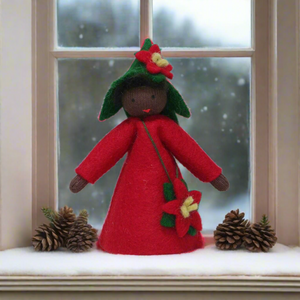 Poinsettia Fairy | Waldorf Doll Shop | Eco Flower Fairies | Handmade by Ambrosius