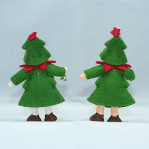 Christmas Tree Fairy (handmade decorative felt doll) - Eco Flower Fairies LLC - Waldorf Doll Shop - Handmade by Ambrosius