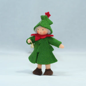 Christmas Tree Fairy (handmade decorative felt doll) - Eco Flower Fairies LLC - Waldorf Doll Shop - Handmade by Ambrosius