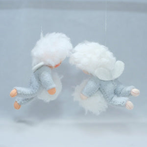 Snowflake Baby (handmade decorative felt doll) - Eco Flower Fairies LLC - Waldorf Doll Shop - Handmade by Ambrosius