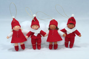 Santa's Helpers (handmade decorative felt doll) - Eco Flower Fairies LLC - Waldorf Doll Shop - Handmade by Ambrosius