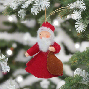 Santa Claus (handmade decorative felt doll) - Eco Flower Fairies LLC - Waldorf Doll Shop - Handmade by Ambrosius