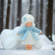 Snow Fairy (handmade decorative felt doll) - Eco Flower Fairies LLC - Waldorf Doll Shop - Handmade by Ambrosius