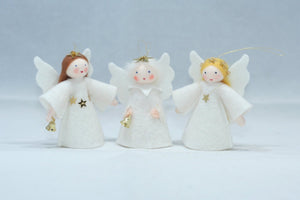 Christmas Angel (handmade decorative felt doll) - Eco Flower Fairies LLC - Waldorf Doll Shop - Handmade by Ambrosius