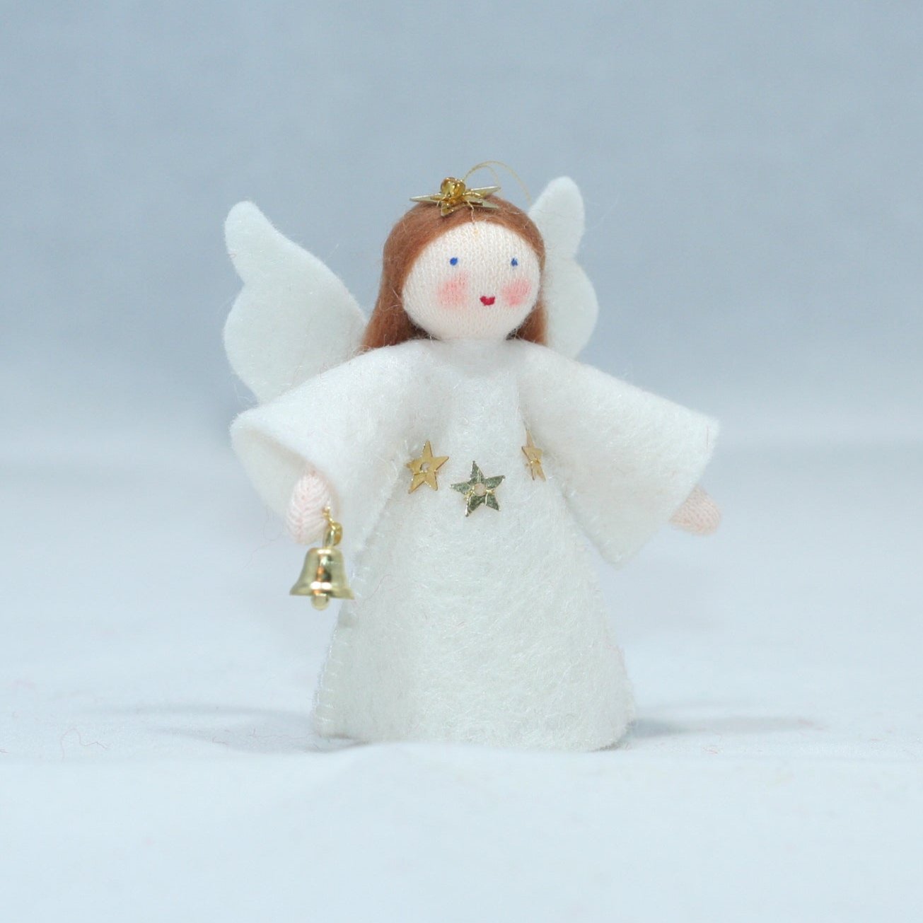 Guardian Angel doll, Haniel Angel doll, white wings, blue star dust stockings, Christmas, baptism, baby shower, Get-well doll, Waldorf 10 buy in