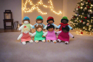 Holiday Helpers (handmade decorative felt doll) - Eco Flower Fairies LLC - Waldorf Doll Shop - Handmade by Ambrosius