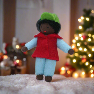 Holiday Helpers (handmade decorative felt doll) - Eco Flower Fairies LLC - Waldorf Doll Shop - Handmade by Ambrosius