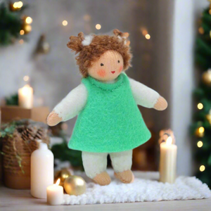 Holiday Helpers (handmade decorative felt doll) - Eco Flower Fairies LLC - Waldorf Doll Shop - Handmade by Ambrosius