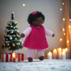 Holiday Helpers (handmade decorative felt doll) - Eco Flower Fairies LLC - Waldorf Doll Shop - Handmade by Ambrosius