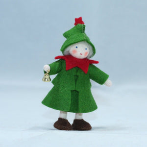 Christmas Tree Fairy (handmade decorative felt doll) - Eco Flower Fairies LLC - Waldorf Doll Shop - Handmade by Ambrosius