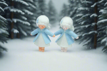 Snow Fairy (handmade decorative felt doll) - Eco Flower Fairies LLC - Waldorf Doll Shop - Handmade by Ambrosius