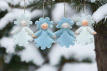 Snowflake Fairy (handmade decorative felt doll) - Eco Flower Fairies LLC - Waldorf Doll Shop - Handmade by Ambrosius