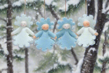 Snowflake Fairy (handmade decorative felt doll) - Eco Flower Fairies LLC - Waldorf Doll Shop - Handmade by Ambrosius