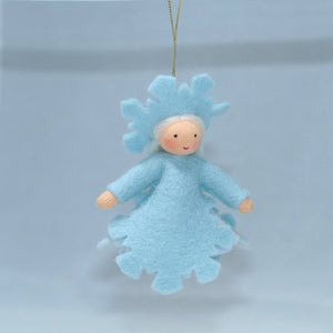 Snowflake Fairy (handmade decorative felt doll) - Eco Flower Fairies LLC - Waldorf Doll Shop - Handmade by Ambrosius