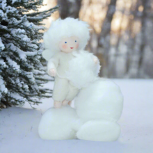 Snowflake Baby (handmade decorative felt doll) - Eco Flower Fairies LLC - Waldorf Doll Shop - Handmade by Ambrosius