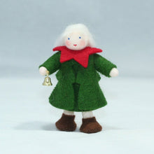 Christmas Tree Fairy (2" and 3" handmade decorative felt dolls)