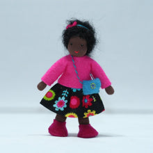 Girl Doll (3.5" handmade bendable felt doll)