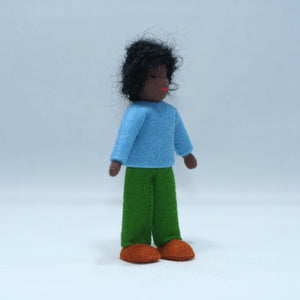 Boy Doll (4" handmade bendable felt doll)