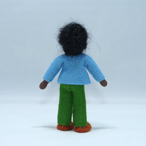 Boy Doll (4" handmade bendable felt doll)