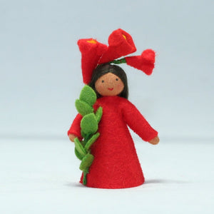 Ocotillo Fairy (3" handmade decorative felt doll)