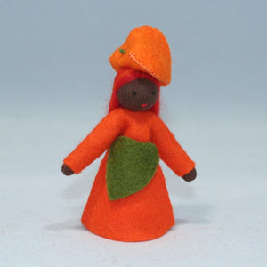 Japanese Lantern Fairy (handmade decorative felt doll) - Eco Flower Fairies LLC - Waldorf Doll Shop - Handmade by Ambrosius