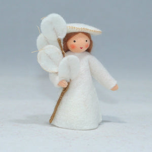 Lunaria Fairy (handmade decorative felt doll) - Eco Flower Fairies LLC - Waldorf Doll Shop - Handmade by Ambrosius